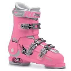 Roces IDEA Free Adjustable Youth Ski Boots | Size 22.5 - 25.5 MP -Ski Gear Store RocesIDEAFree22.5 25.5DeepPinkWhite