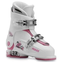 Roces IDEA Up Adjustable Youth Ski Boots | Size 19.0 - 22.0 MP -Ski Gear Store RocesIDEAUp19.0 22.0 WhiteDeepPink